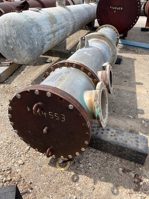 650 sq.ft., 100 psi shell, 50 psi tube, Doyle & Roth, Stainless Steel, Alloy 20 tubes, 300°F shell, 150°F - Image 1