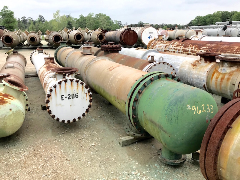1988 sq.ft., 160 psi shell, 160 psi tube, Wyatt, 400°F, 1" tube diameter, 20' tube length, T-81 oh condenser - Image 4