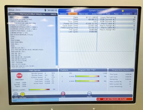 Haas #TL-1, cnc lathe, 20" swing, 11" swing over cross slide, 16" diameter x 30" L max, 7" chuck, 10 HP, 1800 - Image 10