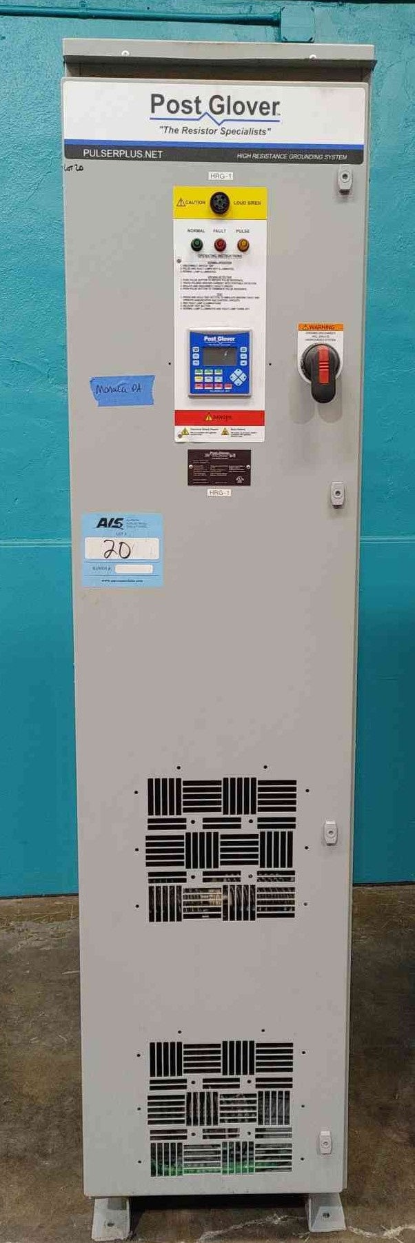 Post Glover #PL48YF1E00-P, High Resistance Grounding System, 480 V./277 Volts, 60 Hz, 1 phase, NEMA 1 - Image 1