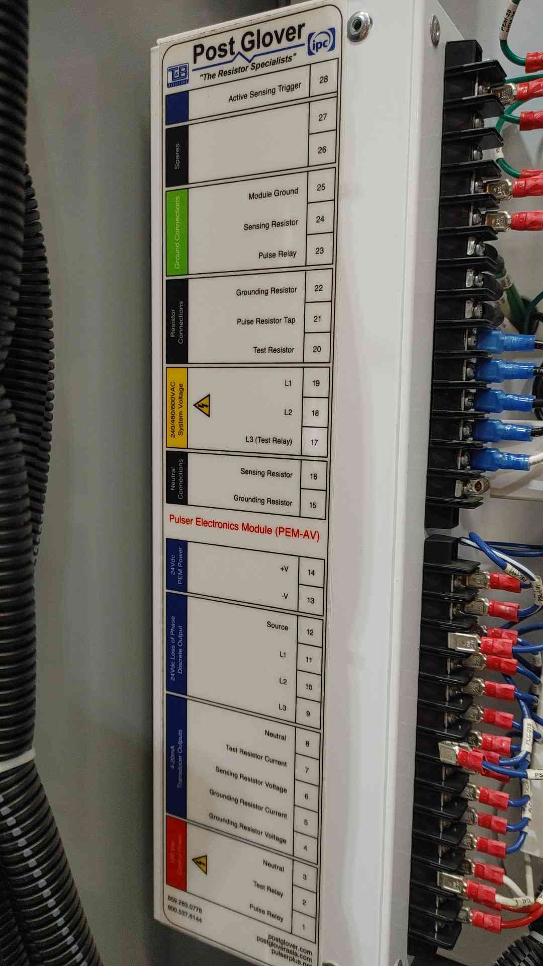 Post Glover #PL48YF1E00-P, High Resistance Grounding System, 480 V./277 Volts, 60 Hz, 1 phase, NEMA 1 - Image 7