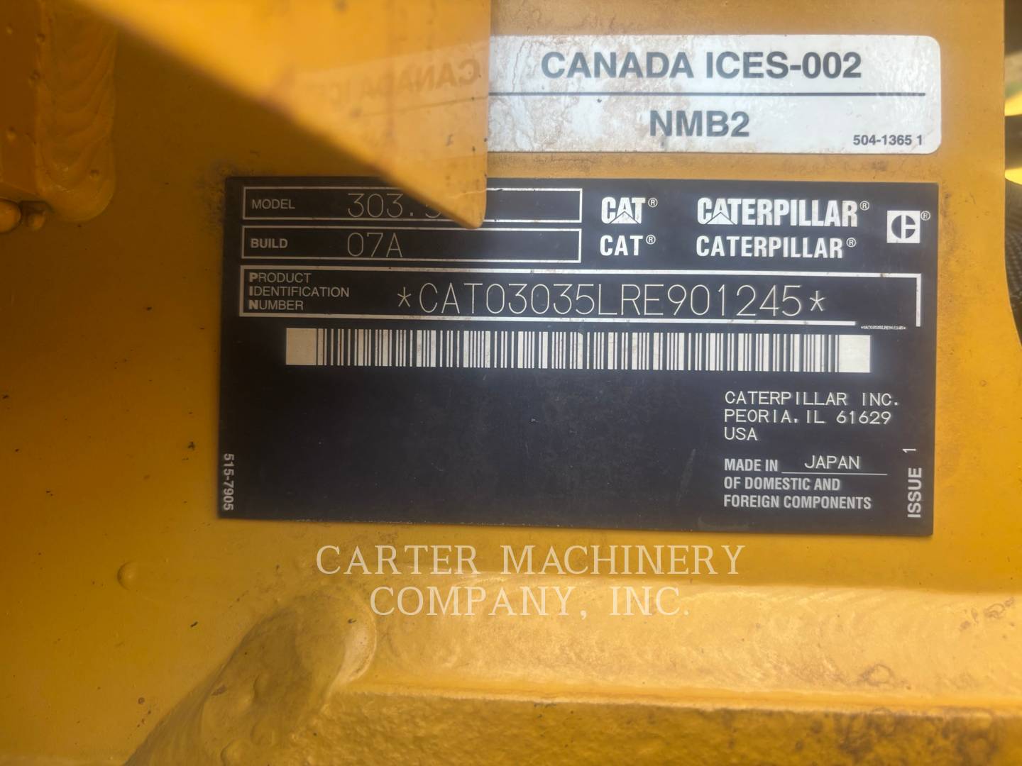 Caterpillar 303.5, Excavator, 137 hours, S/N: 0RE901245, 2022 - Image 6