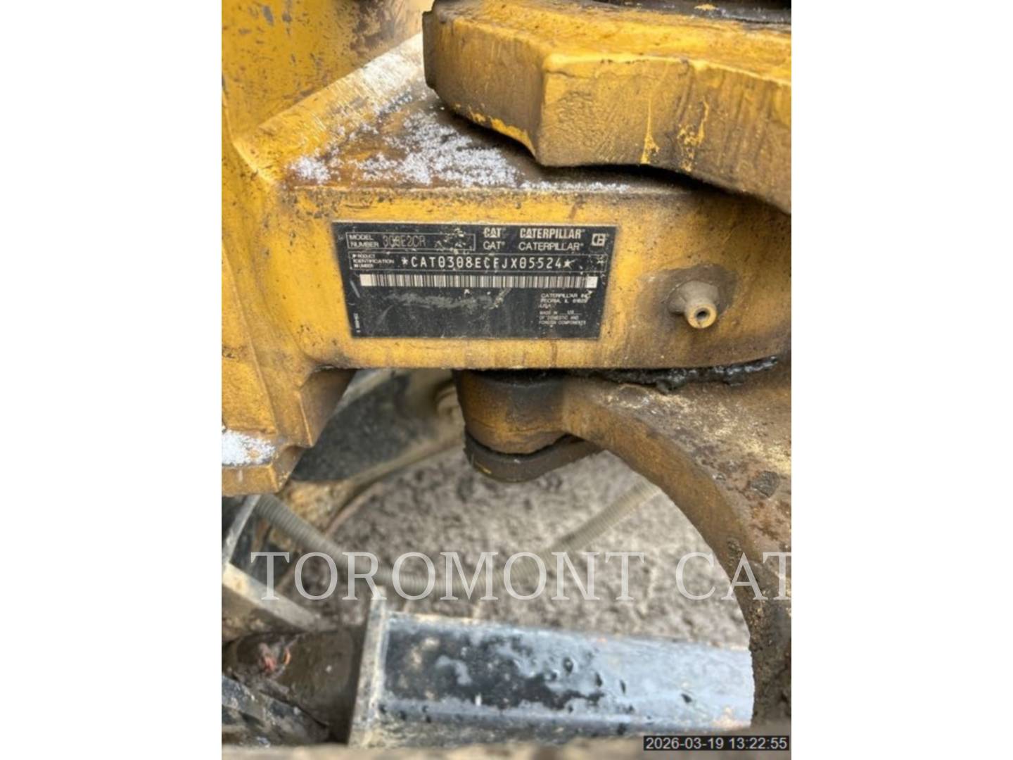 Cat 308E2, Mini Excavator, 6202 hours, S/N: FJX05524, 2016 - Image 6