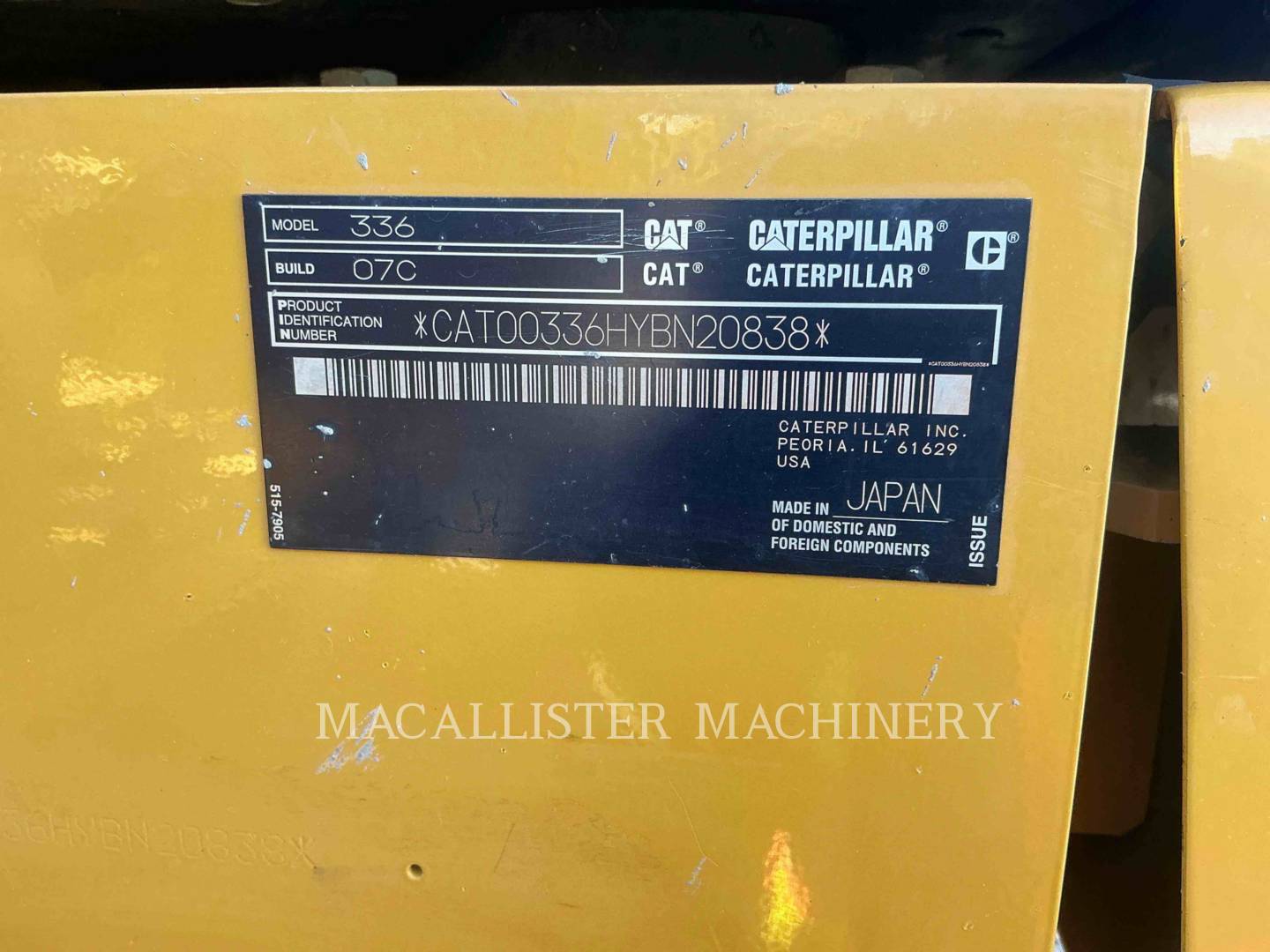 Caterpillar 33607, Excavator, 3592 hours, S/N: YBN20838, 2022 - Image 6