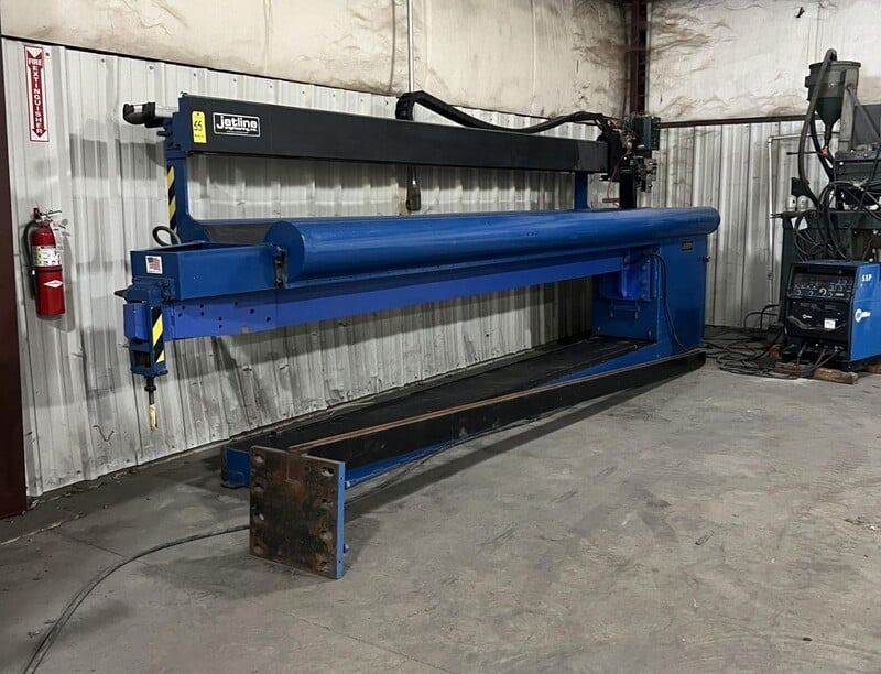 Jetline #LWC-168, 14' combination internal external longitudinal seam welder with Miller welder arc length - Image 1