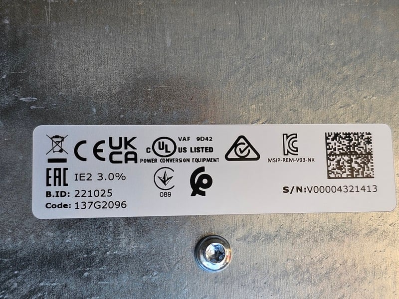 25 HP Vacon #N xp00752-a2h0ssv-a9, Variable Frequency Drive, 75 amps, 208-240 Volt, 3PH - Image 3