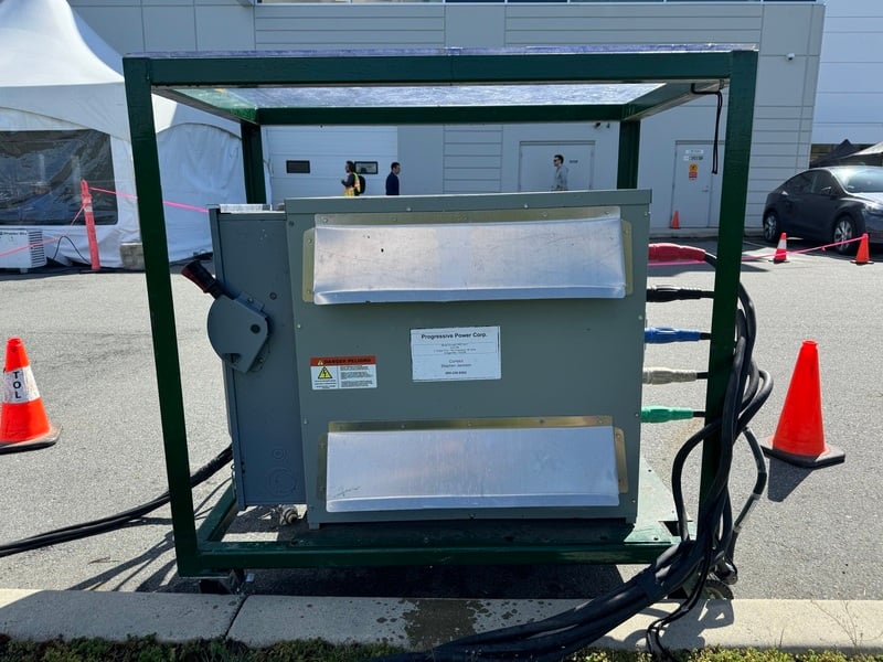 150 KVA 600 Primary, 208Y/120 Secondary, Delta #DA3150V, Dry Type Isolation Transformer on Cart, ground fault - Image 3