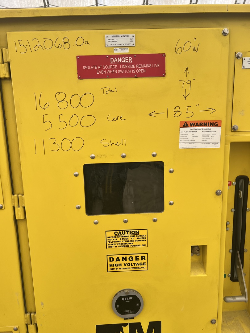 Metalec, Underground Substation/Mine Power Center, 800/1000 KVA, 4,160 Pri., 600/347 Sec., 3PH, 2015 - Image 3