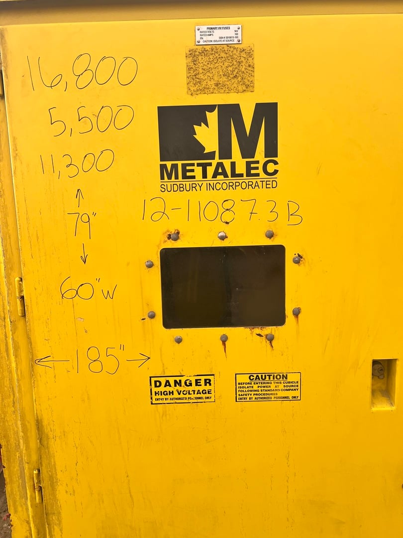 Metalec, Underground Substation/Mine Power Center, 800/1000 KVA, 4,160 Pri., 600/347 Sec., 3PH, 2012 - Image 3