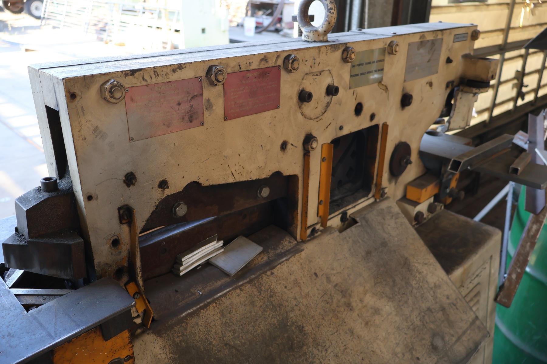 4" x 4" x 3/8" Geka #Minicrop, ironworker, 50 ton, foot pedal Control - Image 9
