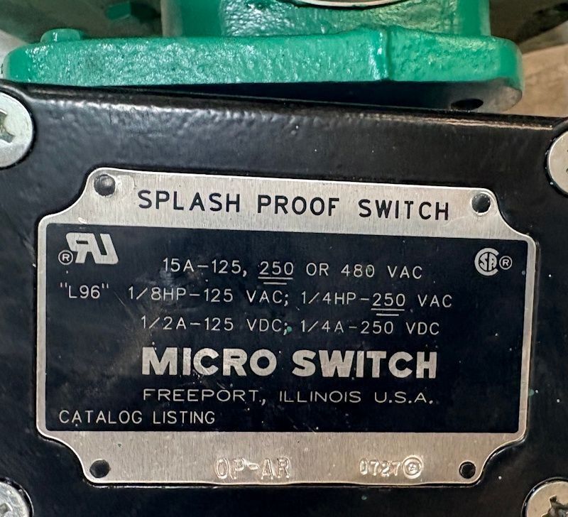 Selas #AFS-16A, fire check w/ micro switch L96 - Image 3