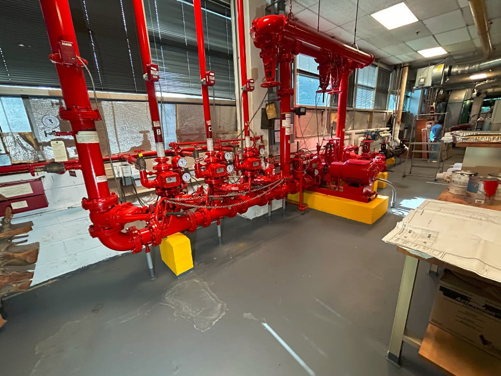Allis-Chalmers #8000, sgl-stage horizontal split-case centrifugal fire pump, 50 HP Lincoln Lincguard AC - Image 6