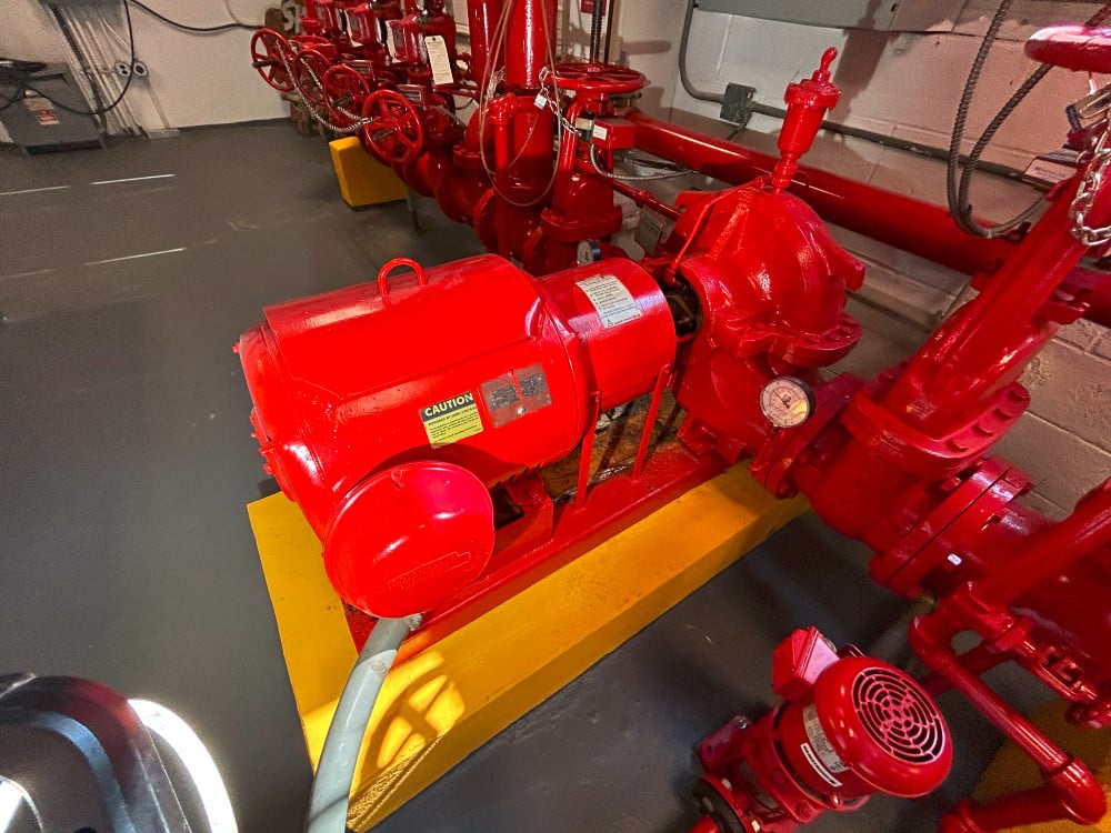 Allis-Chalmers #8000, sgl-stage horizontal split-case centrifugal fire pump, 50 HP Lincoln Lincguard AC - Image 7