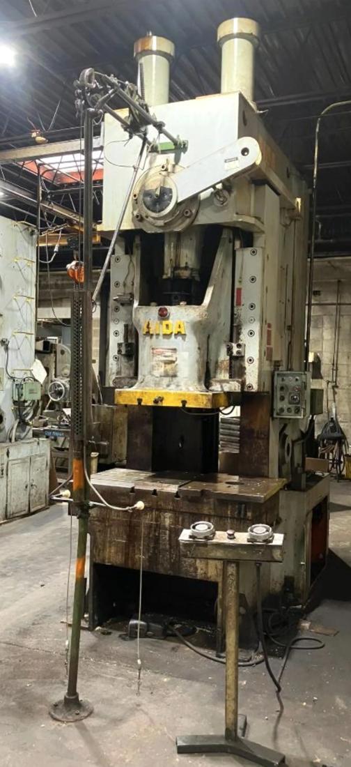 165 Ton, Aida #PC-15(2), gap frame press, single crank, 7.87" stroke, 3.3" adj., 45 SPM - Image 1