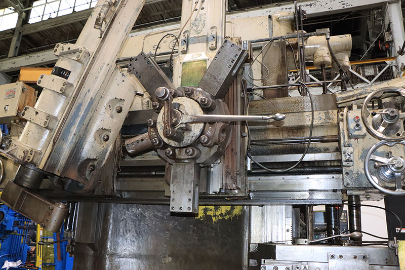 54" Bullard #Cutmaster, vertical boring mill, 62" swing, 44" under rail, 5-sided turret, ram head, side head - Image 6