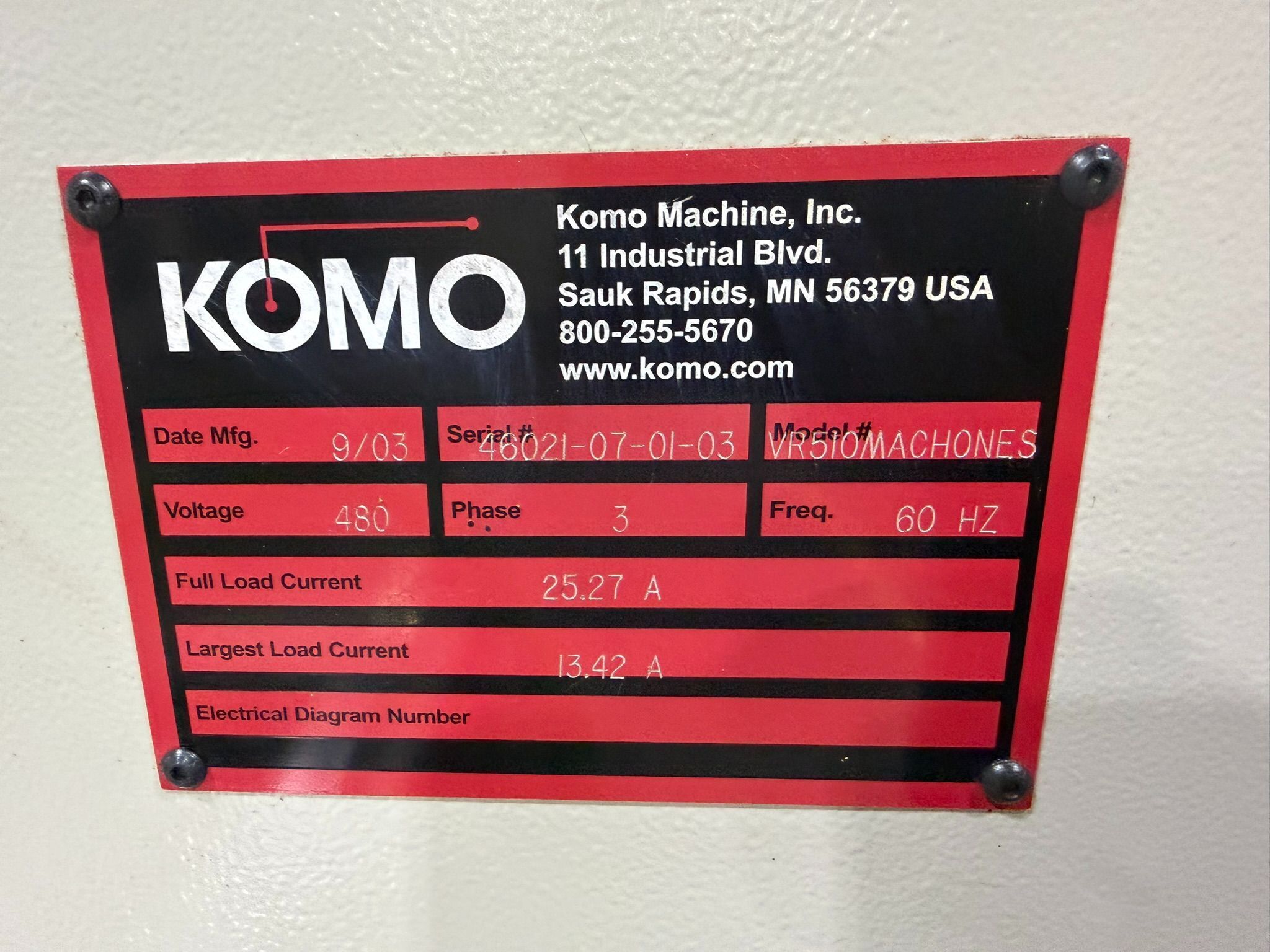 Komo #VR510, Mach One 3-Axis CNC Router, 134" X, 84" Y, 8" Z, 120" x 60" table, 10-station tool changer - Image 9