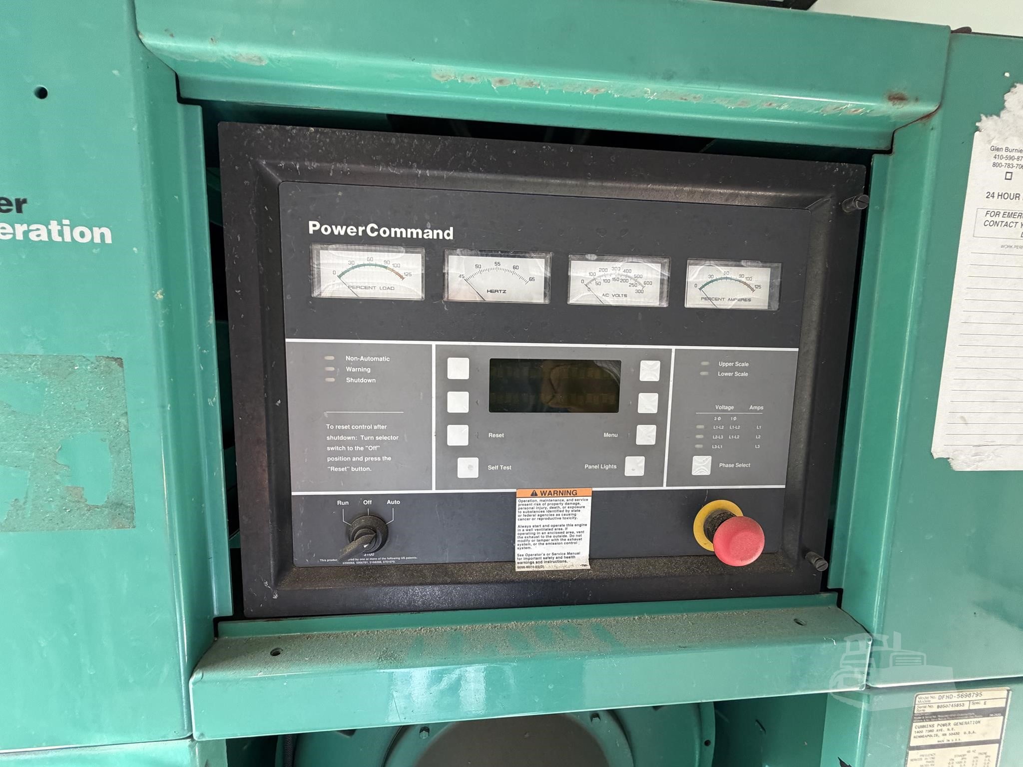 1000 KW Cummins #DFHD-5698795, Diesel Generator Set, 277/480 Volts, Cummins QST30 engine, 1800 RPM, 3PH - Image 6