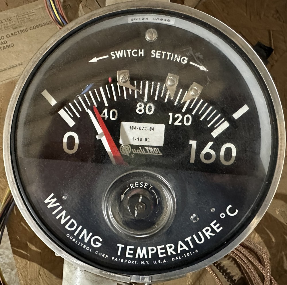 Qualitrol Corp., Model DAL-101-6, Winding Temperature Indicator, 0 - 160C - Image 2