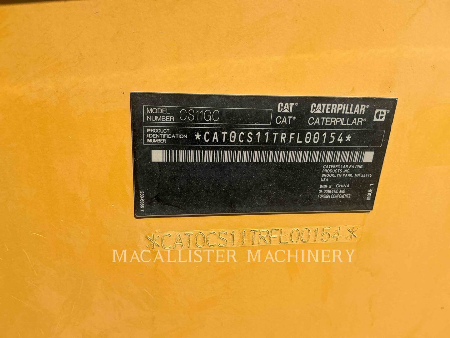 Caterpillar CS11GC, Vibratory Single Drum Smooth, 1014 hours, S/N: RFL00154, 2021 - Image 8