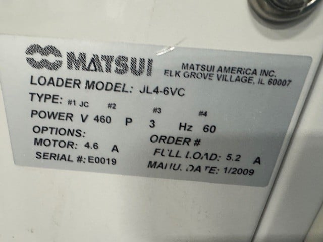 Matsui #JL4-6VC, vacuum hopper loading system, 3.4 HP, with JC-18 Jet clone receiver, 2009 - Image 6