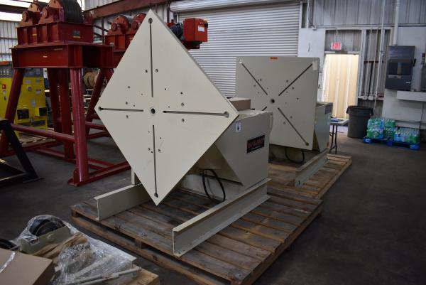 6000 lb. Pandjiris #60-12AB, welding positioner, 12" COG, 48" x48" tbl., powered gear tilt, variable speed - Image 1
