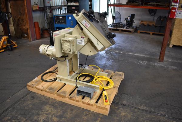 1500 lb. Pandjiris #15-4AB, welding positioner, Model A gripper chuck, variable speed, 24" x24" tbl., hand - Image 2