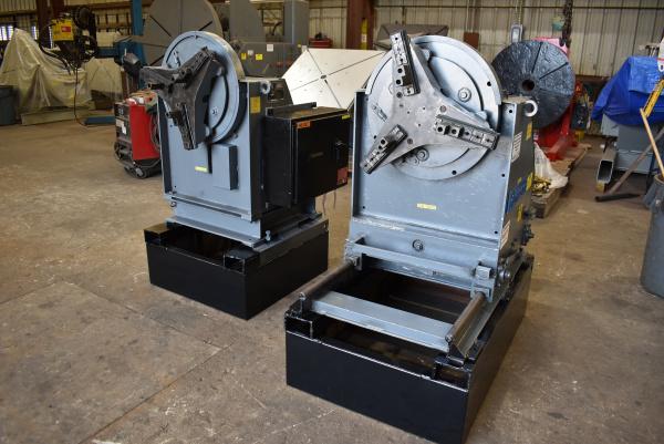 5000 lb. Aronson HS-2/TS-2, headstock & tailstock, 24" gripper chuck, hand pendant controller - Image 1
