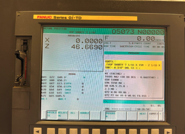 Hwacheon #Hi-Tech-850L, CNC lathe, Fanuc 0i-TD, 41.3" swing, 32" chuck, 6.4" bar, 2013 - Image 4
