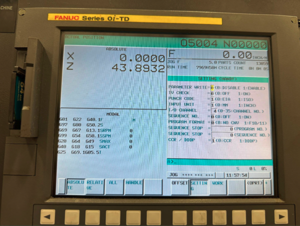 Hwacheon #Hi-Tech-700, CNC lathe, Fanuc 0i-TD, 35.4" swing, 24" chuck, 4.6" bar, 2012 - Image 3