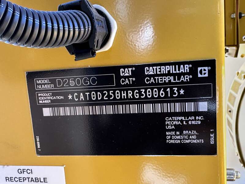 250 KW Caterpillar #C9, diesel generator set, 277/480 Volts, 398 HP @ 1800 RPM, EPA Tier 3, sound attenuated - Image 10