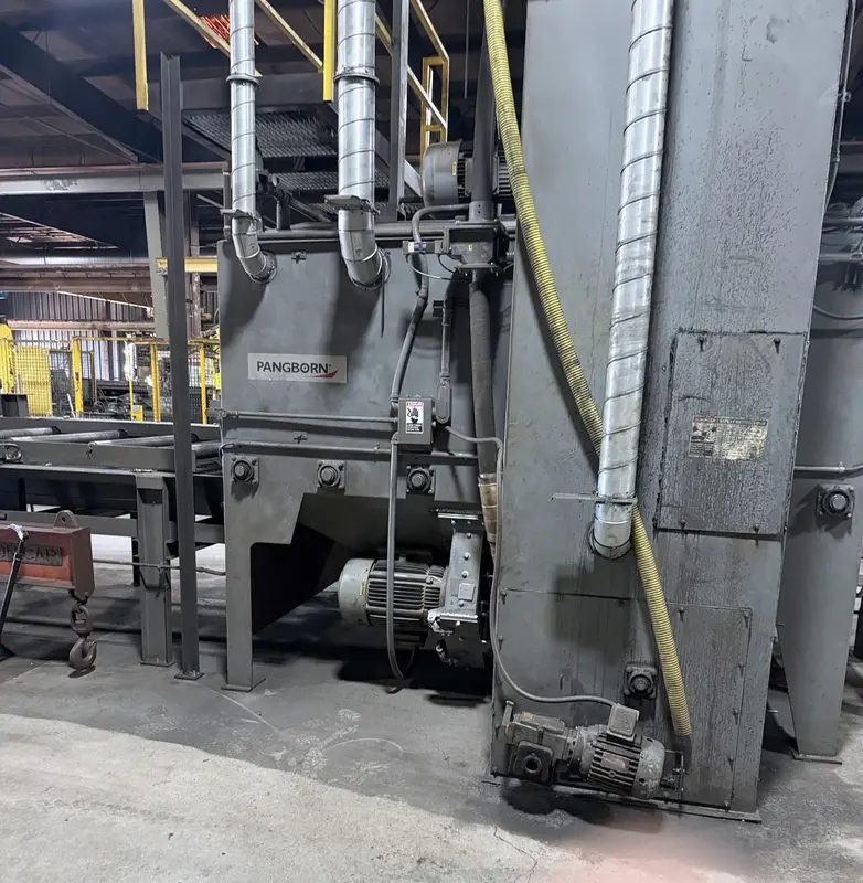 Pangborn #ES-1821, plate & beam shot blaster, 72" x 18" plate, 24" x 36" beam, 1760 hours, 1997, rebuilt 2021 - Image 2