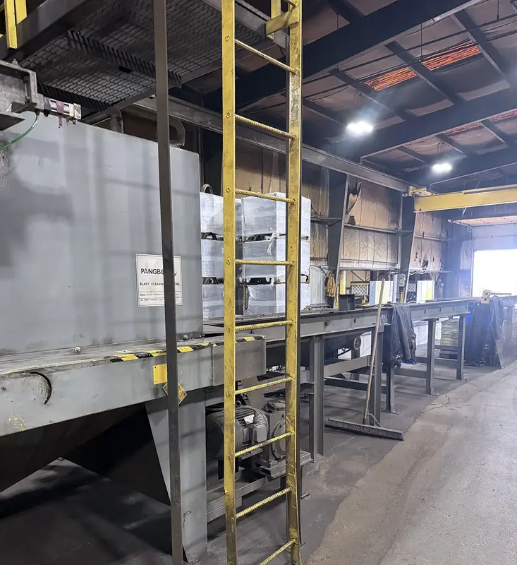 Pangborn #ES-1821, plate & beam shot blaster, 72" x 18" plate, 24" x 36" beam, 1760 hours, 1997, rebuilt 2021 - Image 7
