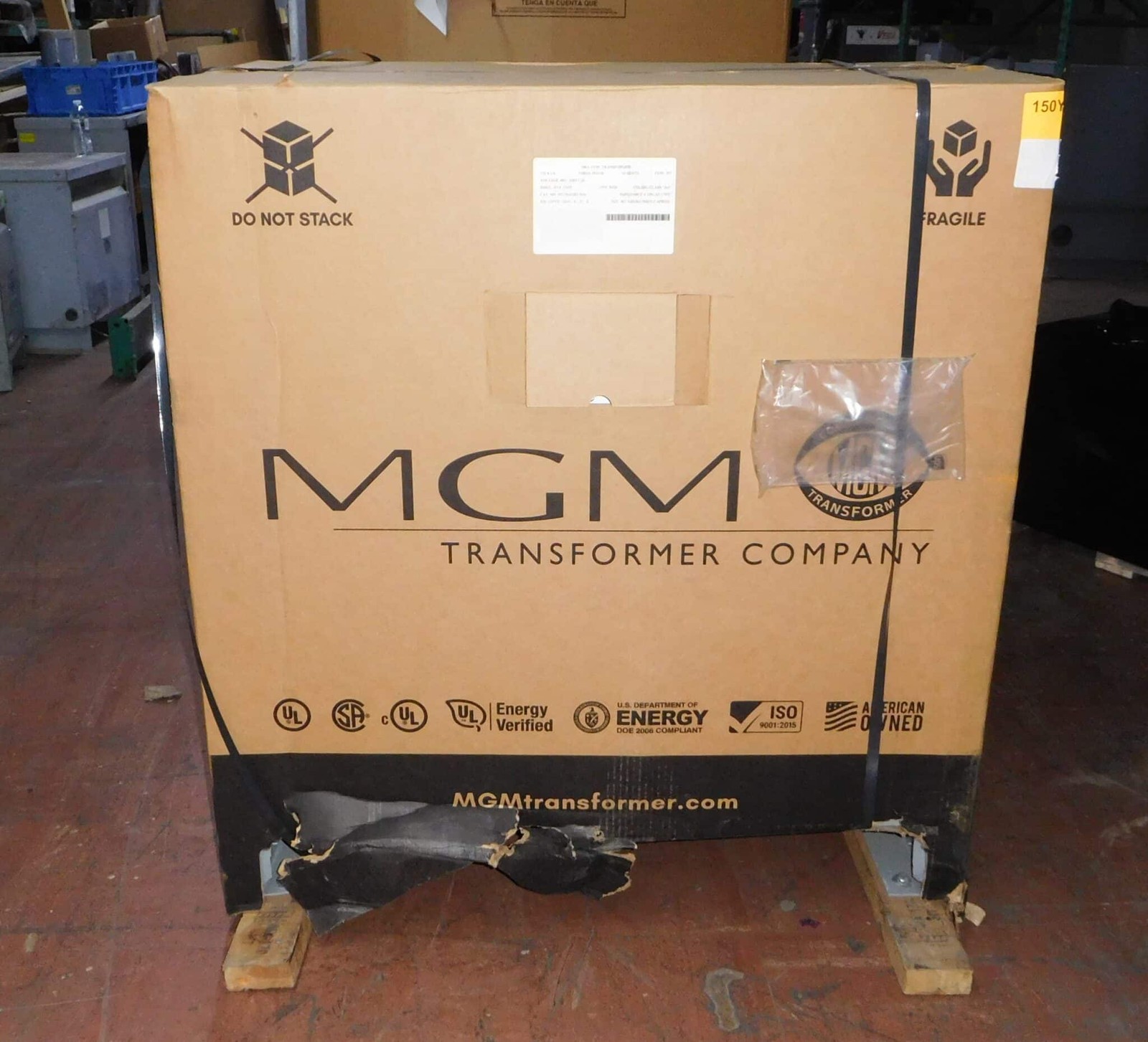 150 KVA 480 Primary, 208Y/120 Secondary, MGM #HT150A3B2-D16, Transformer, 3 Phase, Class AA, new - Image 1