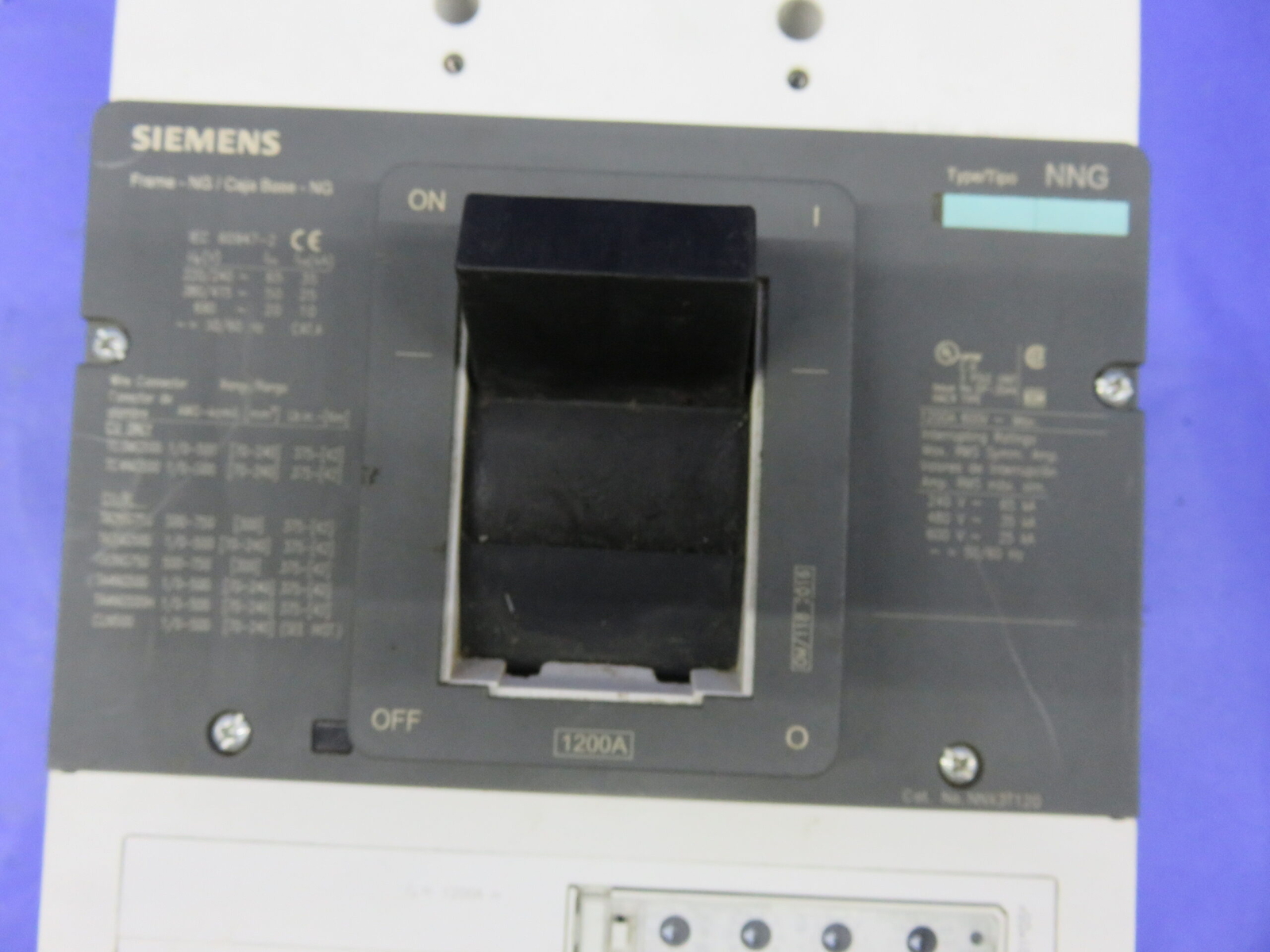 1200 Amps, Siemens #NNX3T120, Circuit Breaker, 3-pole, 600 Volts, adjustable trip - Image 6