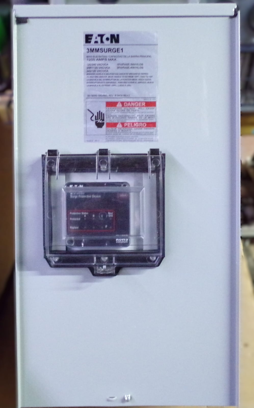 1200 Amps, Eaton #SPD100208Y1C, Surge Protective Device, 208Y/120 Volts, 1-3 phase, NEMA 3R enclosure, new - Image 1