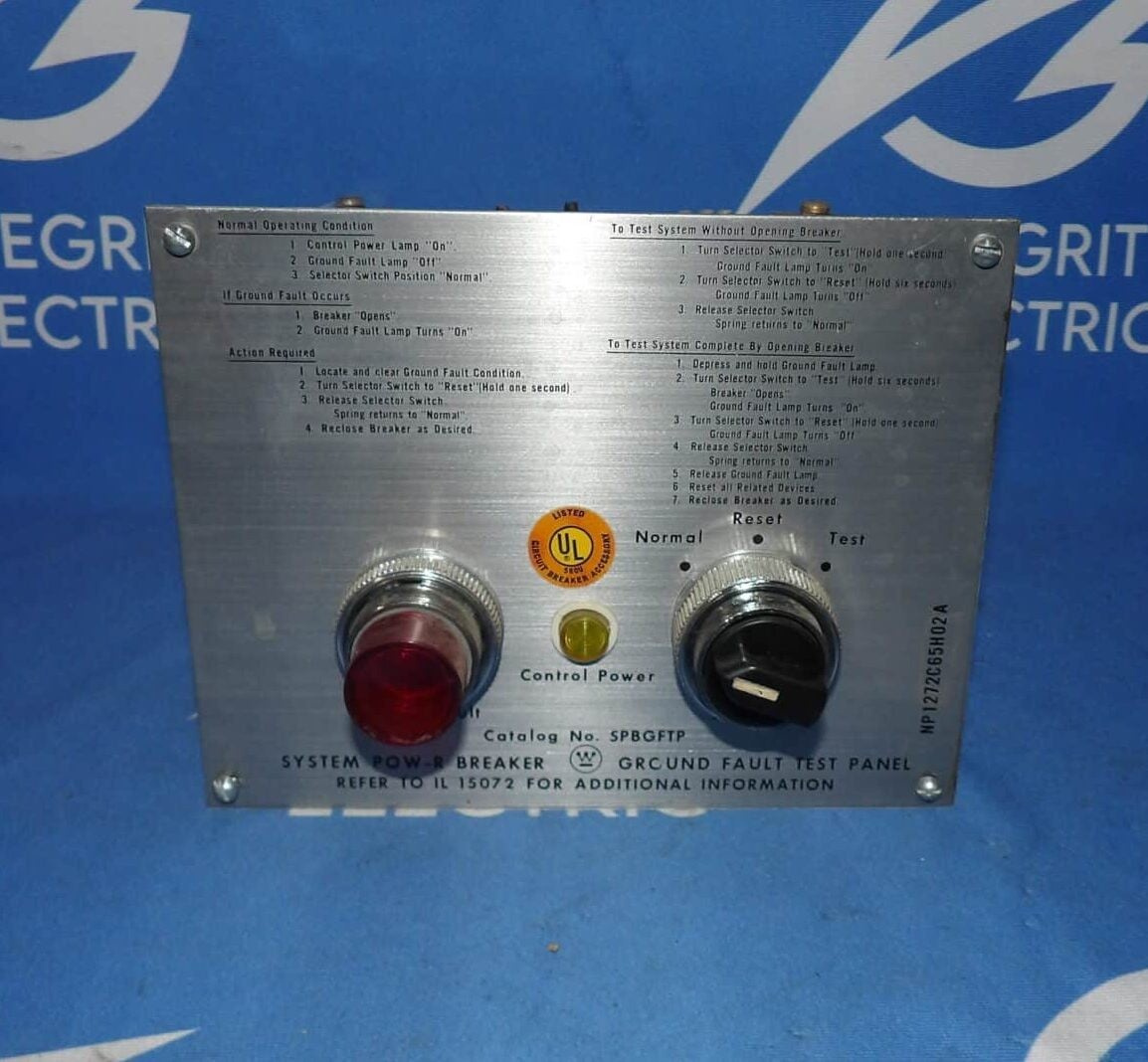 1600 Amps, Westinghouse #SPB65, Circuit Breaker, 3-pole, 600 Volts, w/ 16SPBDOS mounting frame, test panel - Image 9