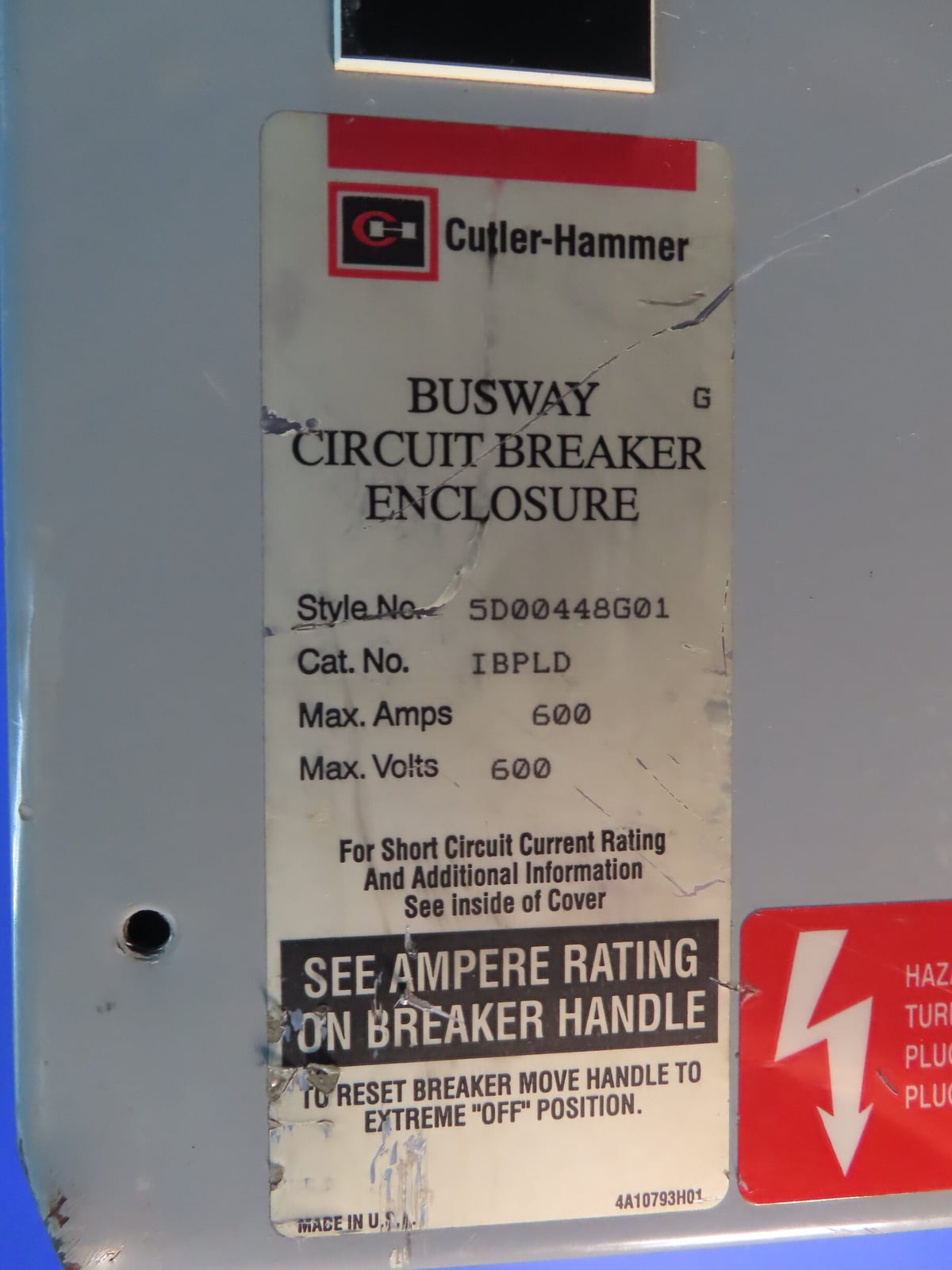 600 Amps, Cutler-Hammer #IBPLD, Bus Plug, 600 Volts, Style 5D00448G01 - Image 4