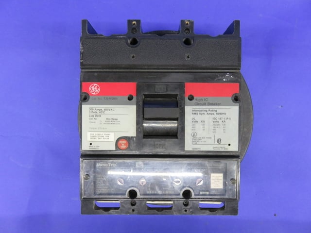 300 Amps, General Electric #TJL4V2603, Circuit Breaker, 3-pole, 600 Volts, w/ T4VTNG trip - Image 2