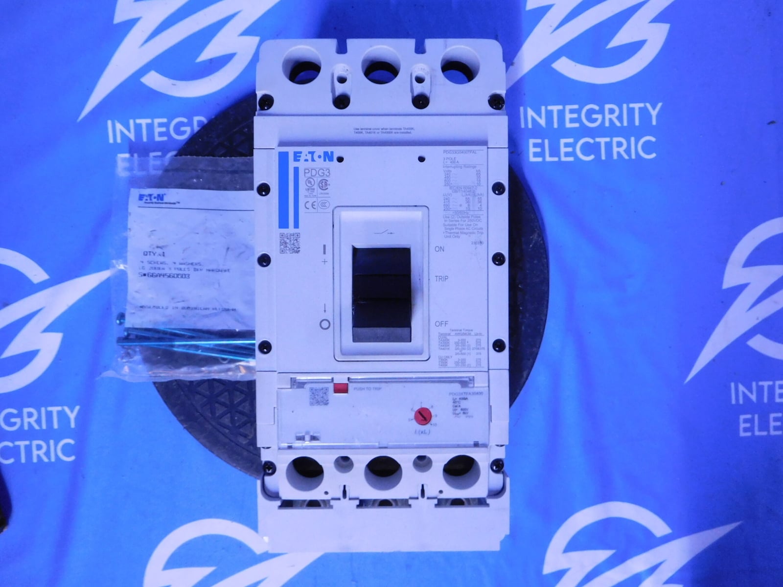 400 Amps, Eaton #PDG33G0400TFAL, Power Defense Molded Case Circuit Breaker, 3-pole, 600 Volts, 35 KA, new - Image 4
