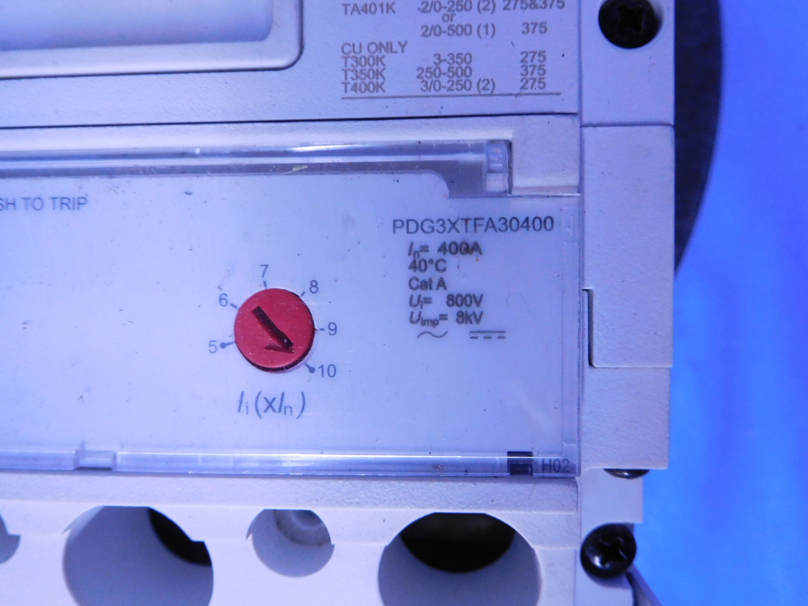 400 Amps, Eaton #PDG33G0400TFAL, Power Defense Molded Case Circuit Breaker, 3-pole, 600 Volts, 35 KA, new - Image 6