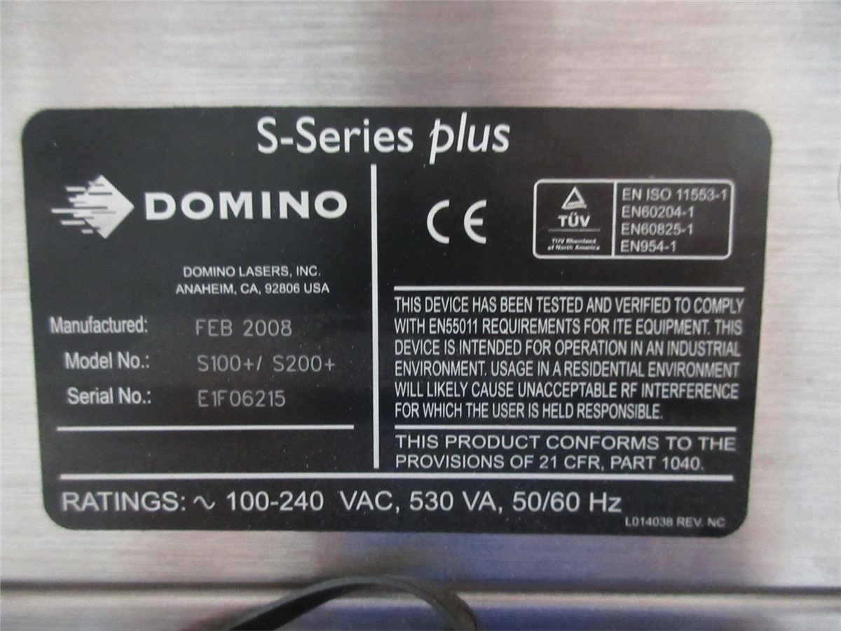 Domino #DPX-500, digital laser coder w/S100 laser, Stainless Steel cabinet, used, 2007, #12340A - Image 8