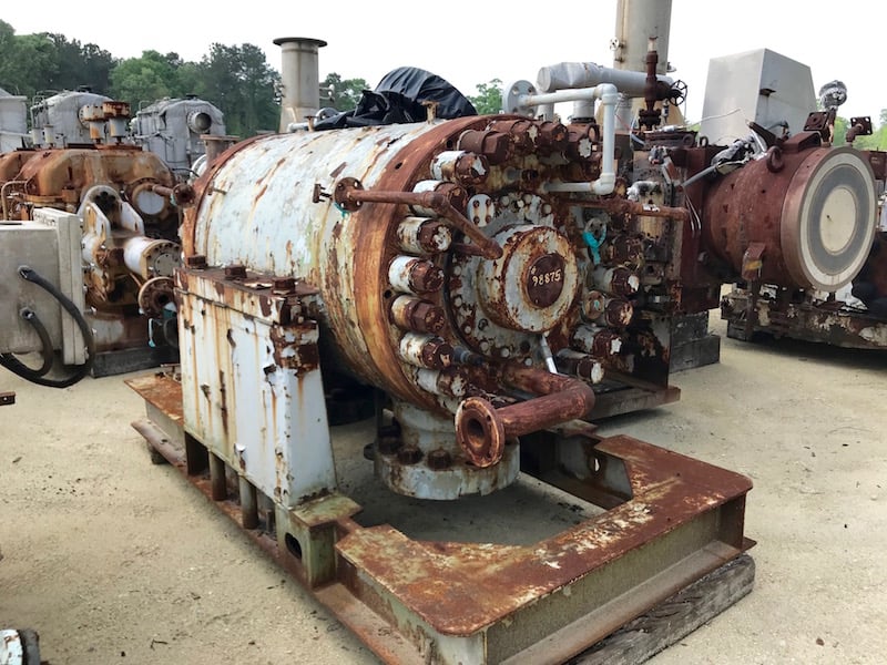 1740 ACFM, Clark #2BF9-8, centrifugal gas compressor, syn gas service, 1992/2136 PSIA, 8 stage, 3052 HP - Image 1