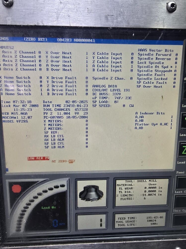 Haas #VF-2SS, CNC Vertical Machining Center, 30" X, 16" Y, 20" Z, 12,000 RPM, 24 automatic tool changer, CAT - Image 2