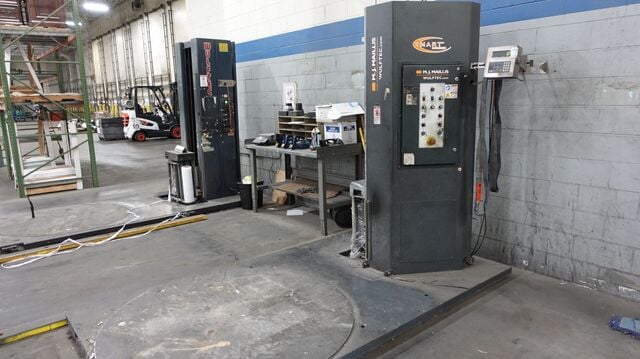 Wulftec #WSML-200-S, Semi-Automatic Pallet Stretch Wrapper, 65" turntable, 5,000 lb. capacity, 55 loads/hr - Image 1