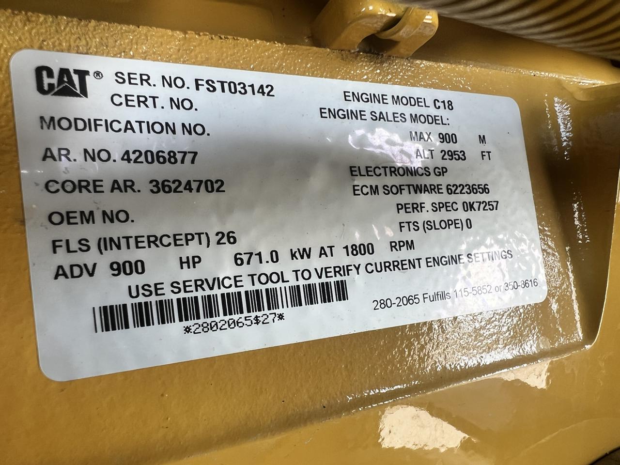 600 KW Caterpillar #D600GC, diesel generator set, 277/480 Volts, 1/3 phase, C18 engine, sound attenuated - Image 8