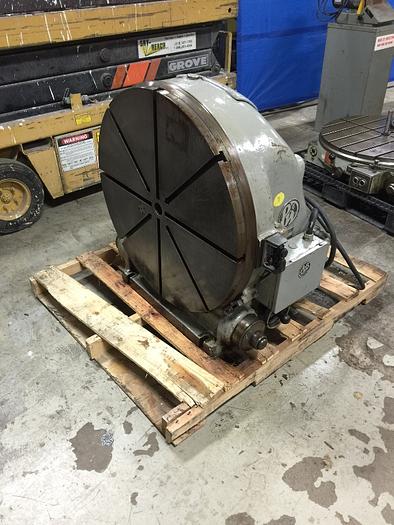 30" Pratt & Whitney #M-1835, vertical rotary table, 1,200 lb. work capacity, (8) T-slots, 1/2 HP reversible - Image 2