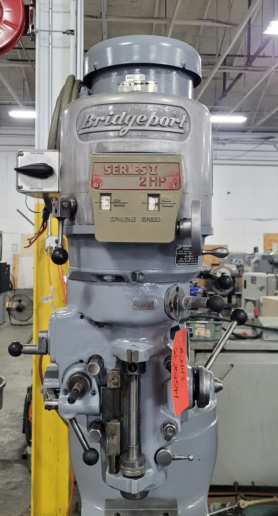Bridgeport #Series-1, vertical milling machine, 9" x 42" table, 31" to 36" X, 12" Y, 16" Z, 12" ram, 2 HP - Image 6