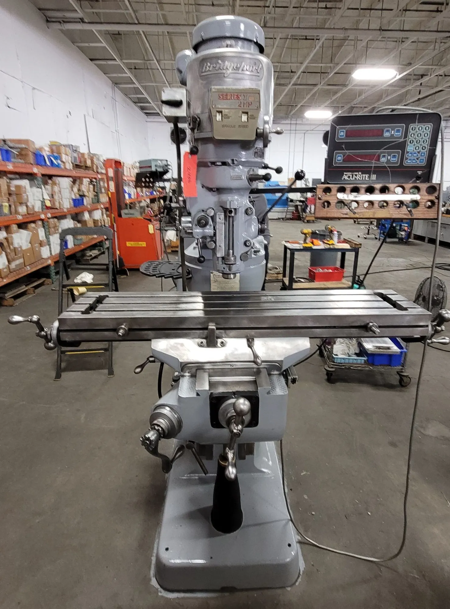 Bridgeport #Series-1, vertical milling machine, 9" x 42" table, 31" X, 12" Y, 16" Z, rebuilt 2 HP head, 4200 - Image 1