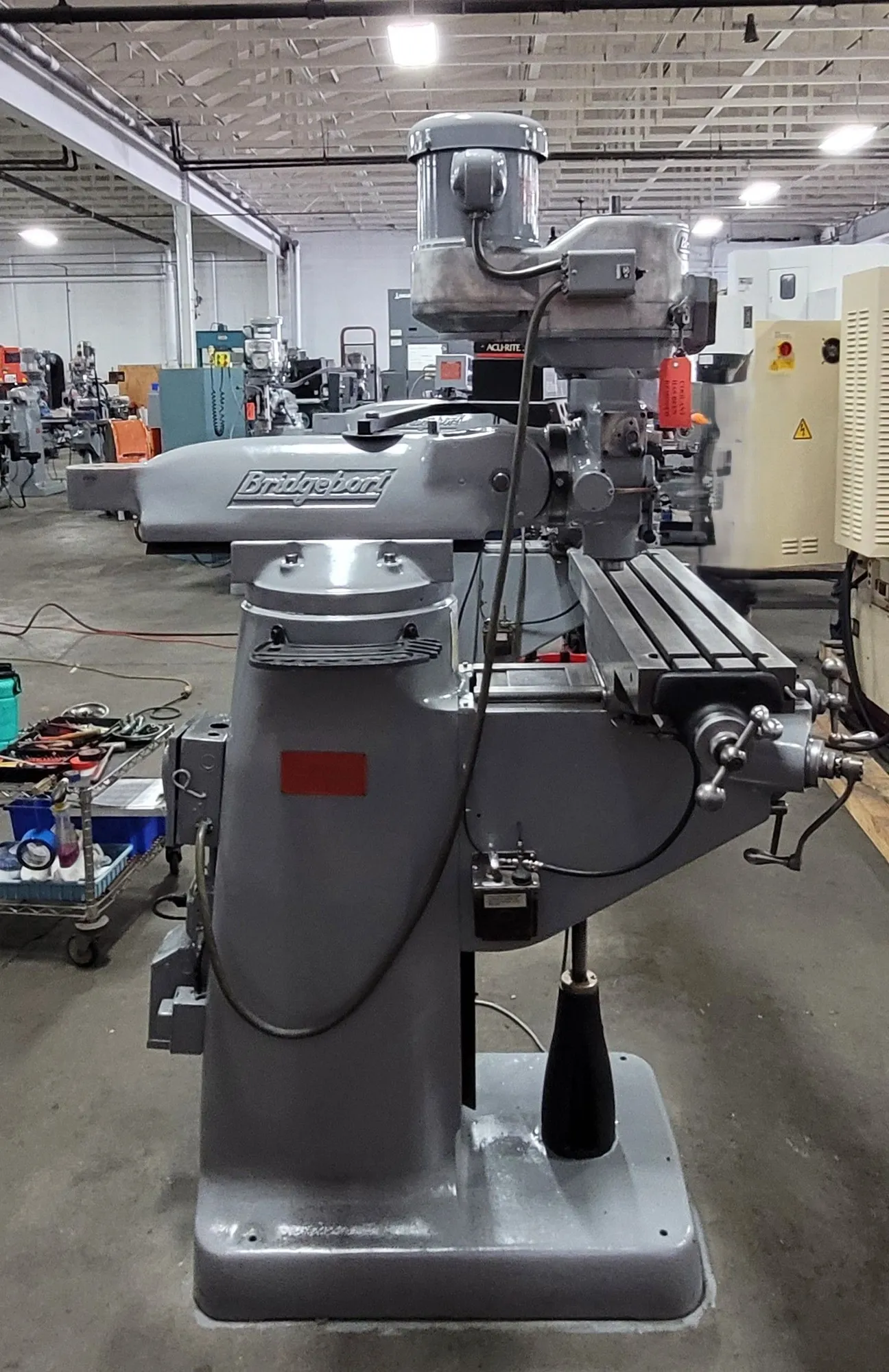 Bridgeport #Series-1, vertical milling machine, 9" x 42" table, 31" X, 12" Y, 16" Z, rebuilt 2 HP head, 4200 - Image 5