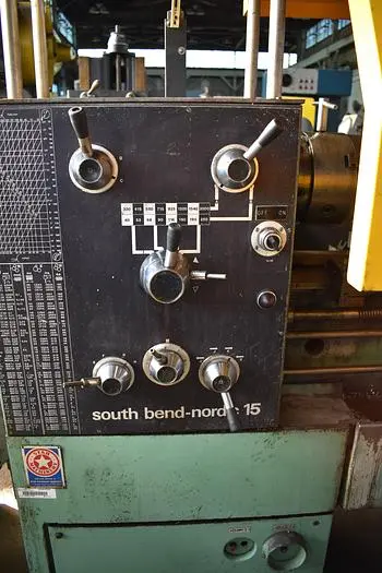 15-1/4" x 56" South Bend #CL150E, geared head engine lathe, 8-3/4" swing over cross slide, 2-1/32" bore - Image 1